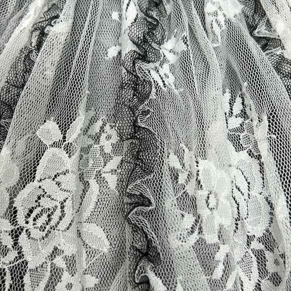 Nanette Baby Infant Girl's White with Gray Tulle Overlay Party Dress 12 Months - Picture 9 of 15